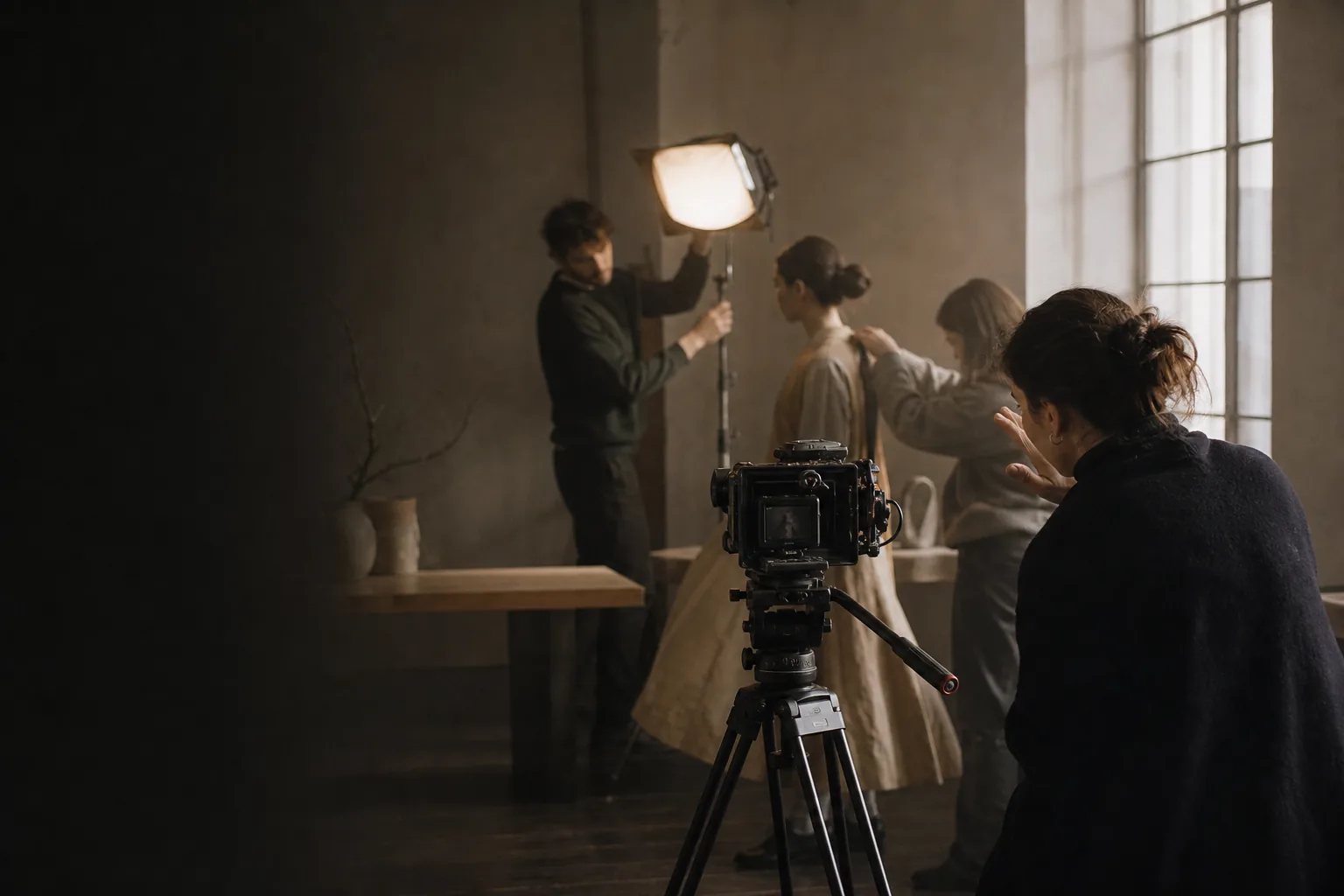 Dirección de escena durante una producción audiovisual