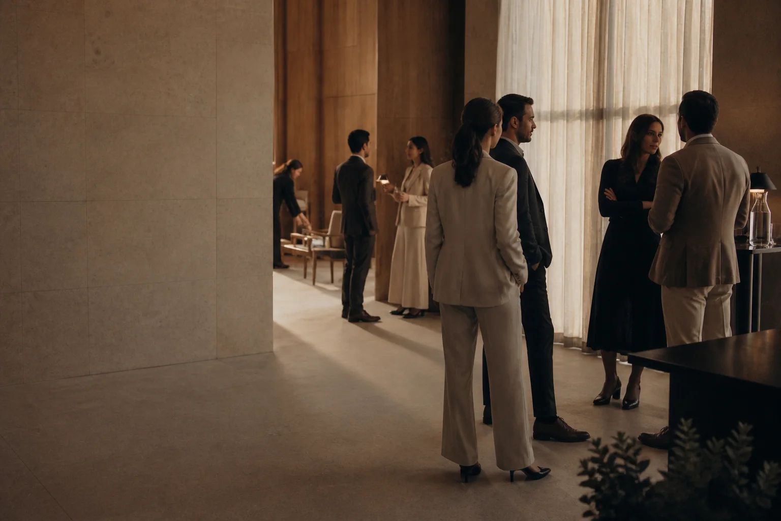 Atmósfera sobria para un evento corporativo en Madrid